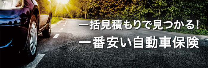 一括見積もりで見つかる！一番安い自動車保険